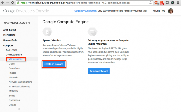 1-Create VM Instance 1