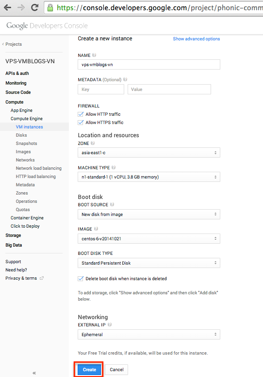 1-Create VM Instance 2
