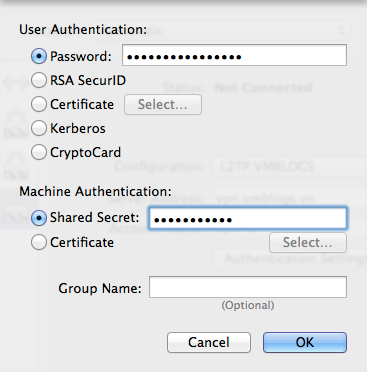 L2TP Mac 5 - Authentication