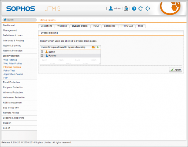 3-Sophos UTM Home-Web Protection-Filtering Options-3