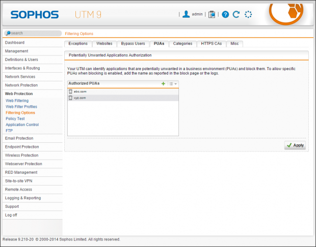 3-Sophos UTM Home-Web Protection-Filtering Options-4