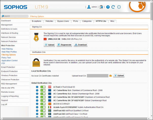 3-Sophos UTM Home-Web Protection-Filtering Options-6