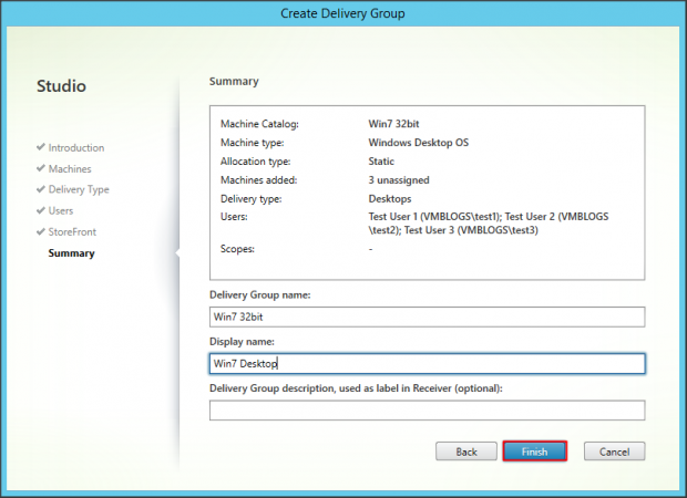 Delivery Group Desktop OS - 7