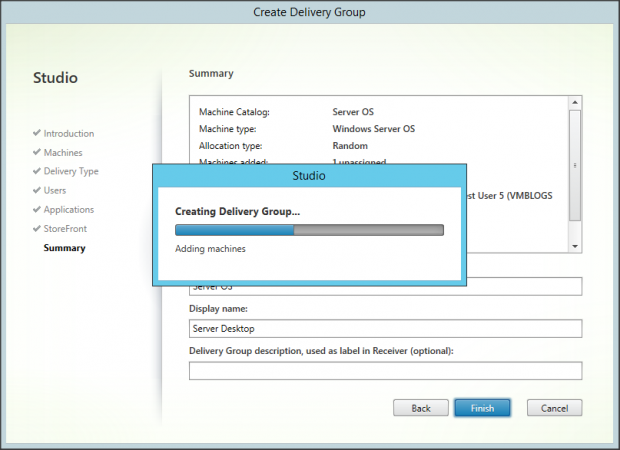 Delivery Group Server OS - 7