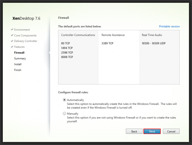 Install VDA Server OS - 7