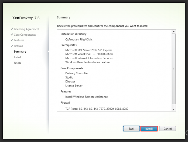Install XenDesktop Controller - 7
