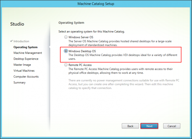 Machine Catalog Desktop OS - 3