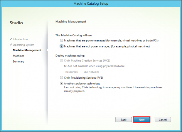 Machine Catalog Server OS - 3