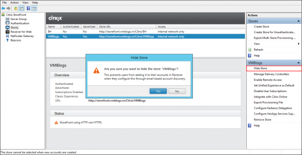 StoreFront Configure Store - 2